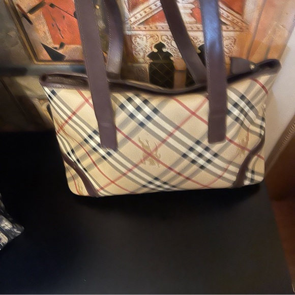 Burberry Tote Vintage Haymarket Check Pattern - Picture 1 of 6